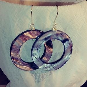 Purple shell Earrings (hand crafted)